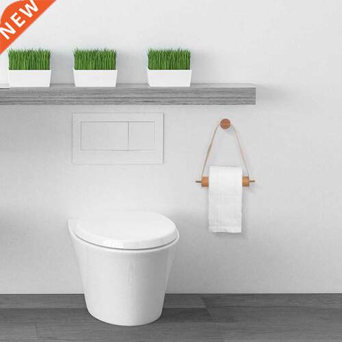 Wooden Paper Roll Holder Toilet Paper Towel Dispenser Wall M
