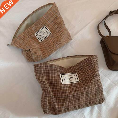 Youda Womem's Retro Warm Coffee Color Fine Checkered Han