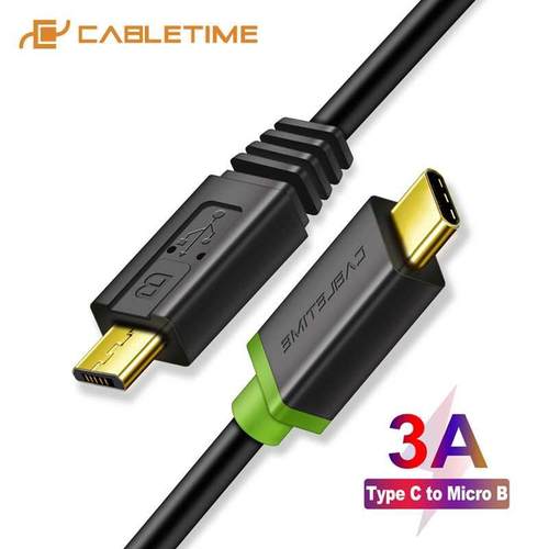 CABLETIME USB Type C to USB2.0 Micro Cable M/M for Camera T