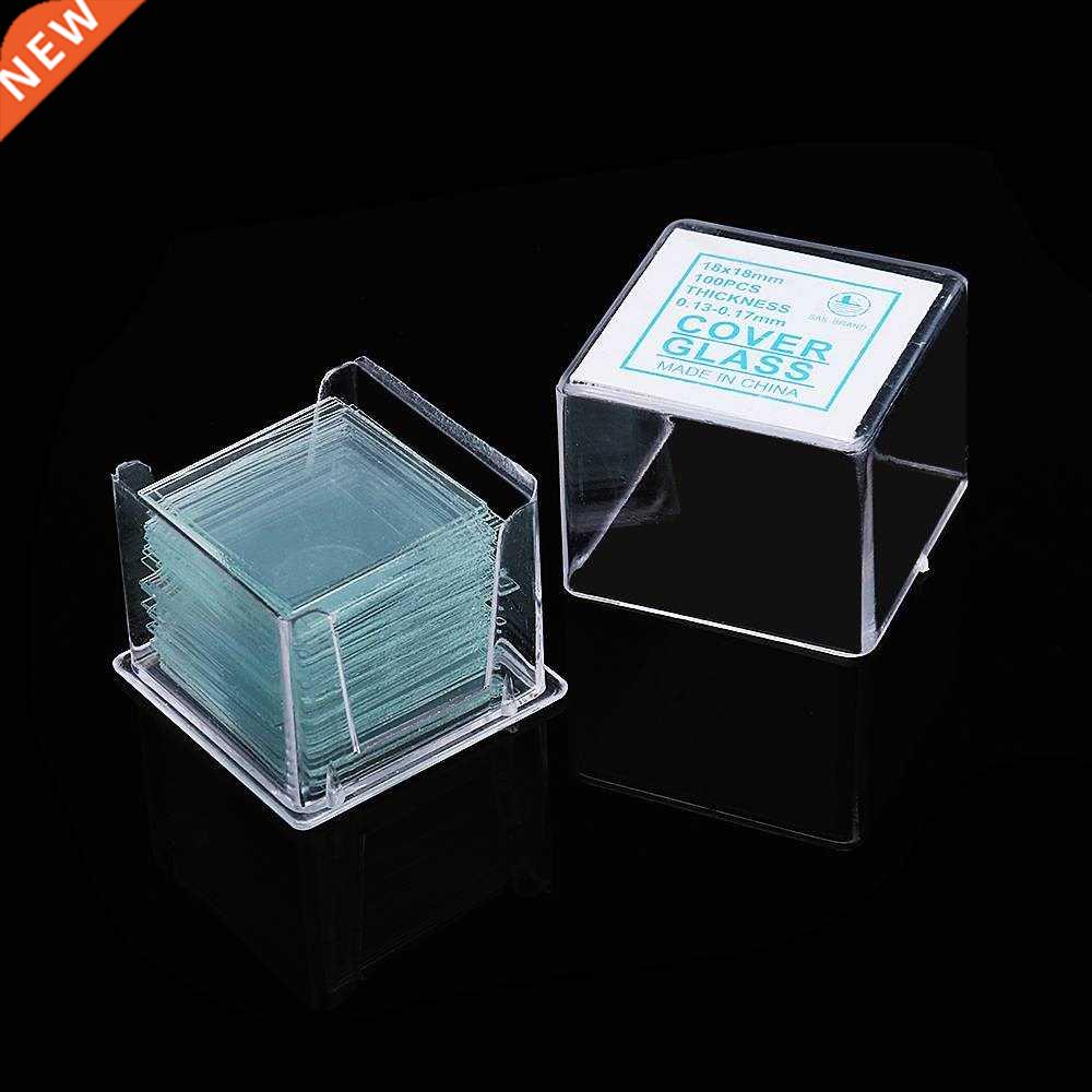 100Pcs/Box 18x18mm Transparent Slides Coverslips Special Cir