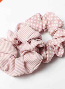 2pcs/lot Stripes And Dots Elastic Scrunchies New Hot tail Ho