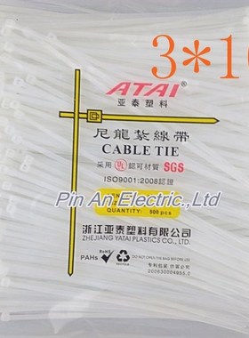 1000pcs 3mm*100mm Nylon cable ties