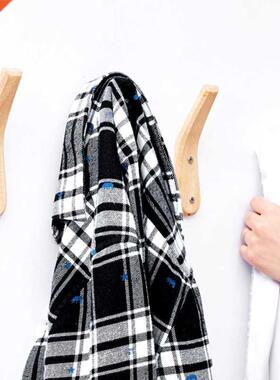 2Pcs Coat Rack Hooks Wall Mounted Beech Wood Hook Modern Wo