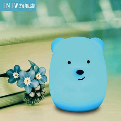 USB Rechargeable Animal Silicone LED Night Lamp with Remote
