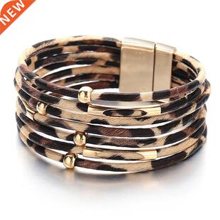 Leopard Leather Bracelets For Women 2019 New Fashion Bracele