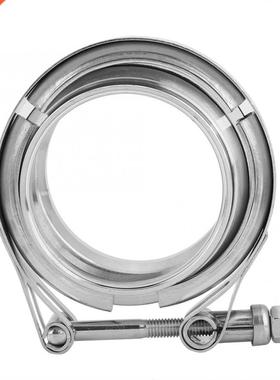 2Pcs 3inch Stainless Steel V-Band Turbo Downpipe Turbo Exhau