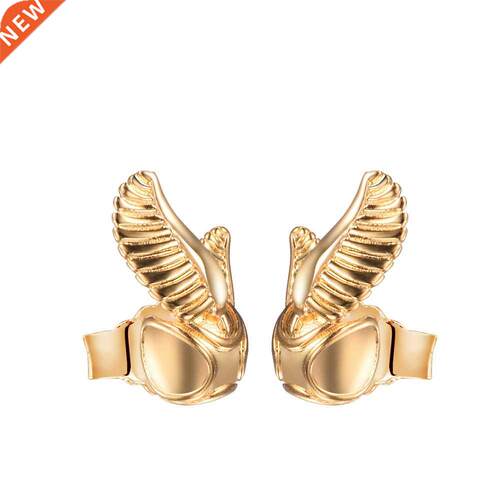 Golden Wings Snitch Stud Earrings Fashion Female Earrings Cl