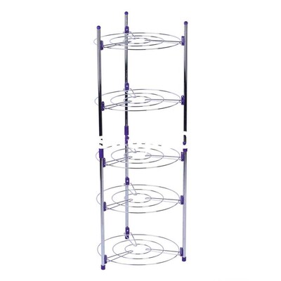 5 Tiers Home Kitchen Pans Pots Storage Rack Durable Metal Wi