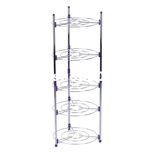5 Tiers Home Kitchen Pans Pots Storage Rack Durable Metal Wi