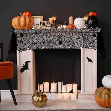 Halloween Table Cloth Holiday Party Table Table Runner Warp