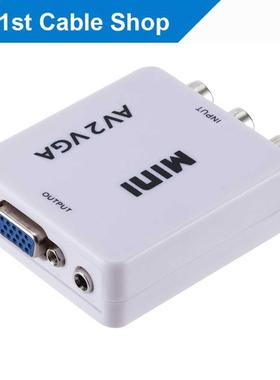 composte RCA to VGA audo&vdeo converter 3 RCA AV to VGA+
