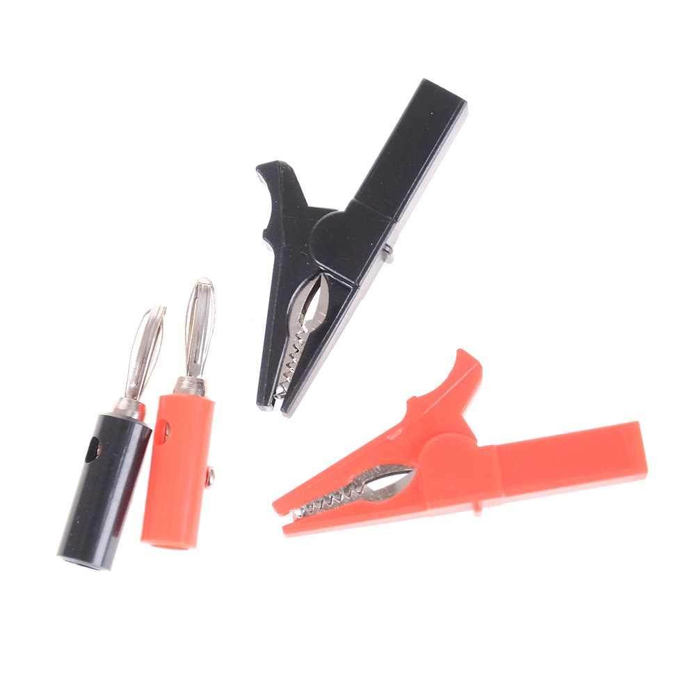 4pcs Red 55MM Alligator Clip + BANANA PLUG, Test Probe With