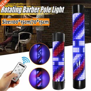 Pole Rotating Blue Barber Stri White Shop Red 100CM Lighting