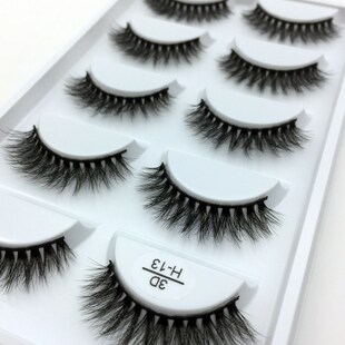 5 Pairs Multipack Faux 3D Mink  Hair False Eyelashes Handmad