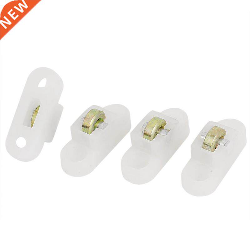 4 pcs door window cabinet single sliding metal roller wheel