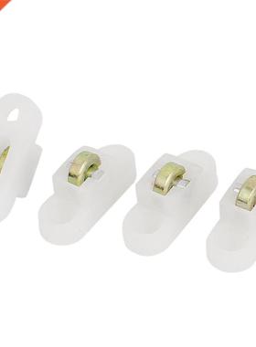 4 pcs door window cabinet single sliding metal roller wheel
