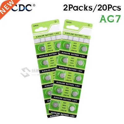 YCDC 20pcs/lot 1.55V AG7 SR927SW V395 Alkaline Batteries G7