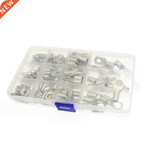 pcs Tinned Copper Cable Lugs Kit Peep Mouth Bolt Hole Tin