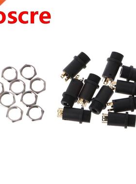 10 Pcs 3.5mm 4 Channel Female Headphone Stereo Jack Panel Mo