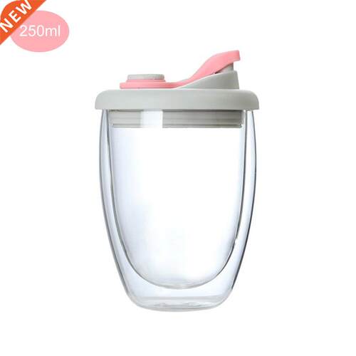 Condensation-resistant Glass Coffee Mugs Double Wall Glass C