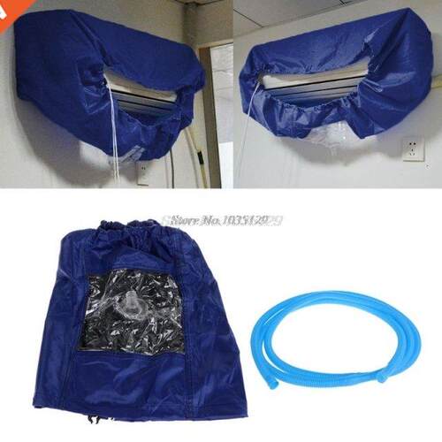 Blue Air Conditioner Cleaning Dust Washing Cover Clean Water