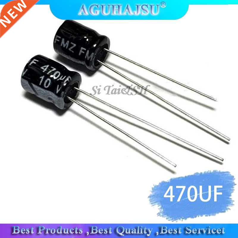 50PCS Higt quality 10V 470UF 6X7mm 470UF 10V Electrolytic c