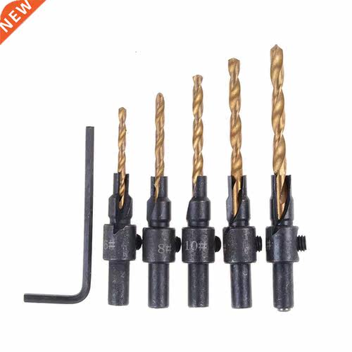 5pcs Countersink Drill Woodworking Bit Set Drilling PiHoles