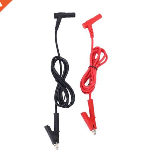 Pair Banana Plug to Alligator Clip Test Lead Crocodile Clip