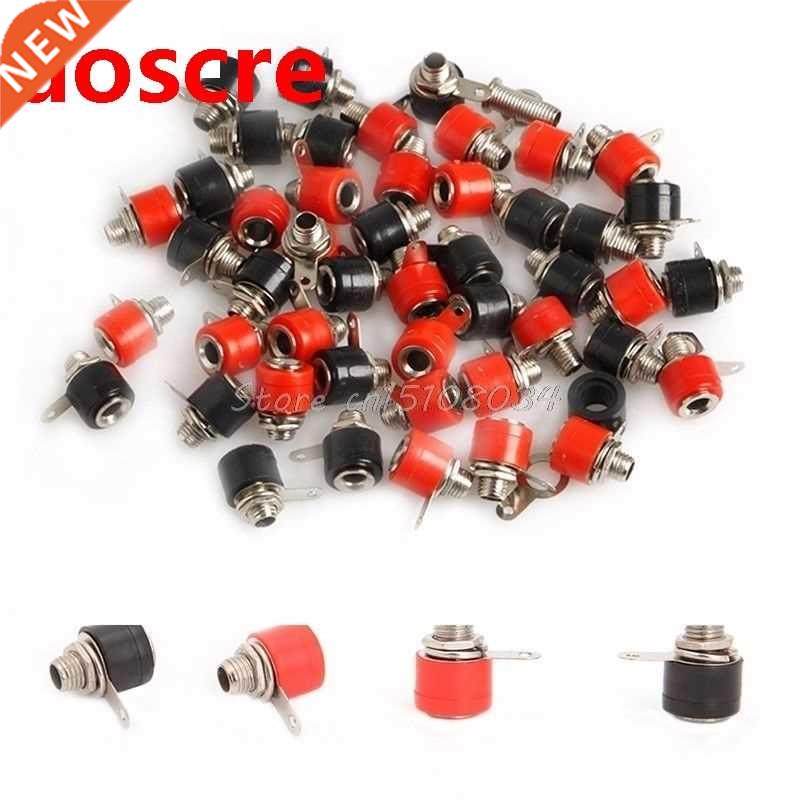 50Pcs 4mm Banana Panel Socket Test Probe Binding Post Nut Pl