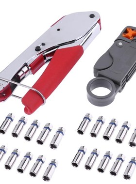 Coaxial Cable Crimping Tool Wire Stripper F Connector Networ