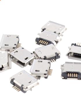 10 Pcs Micro USB Type B Female Socket 180 Degree 5-Pin SMD S