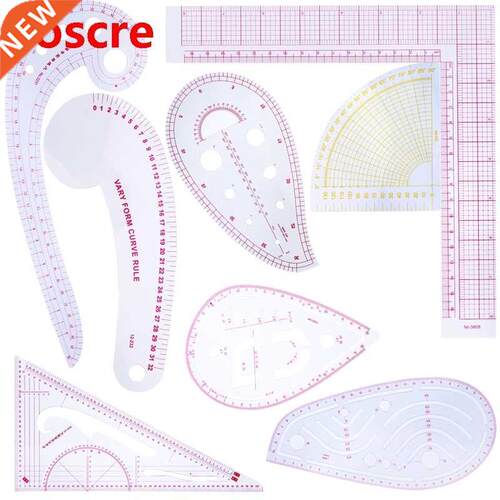 8pcs Sewing French Curve Ruler Set Measure Dressmaking Tailo