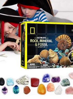 Christmas Advent Calendar Set Rocks Minerals Gift Box 24 Day