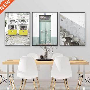 Modern Wall Art Concrete Stairs Poster Urban Canvas Paintin