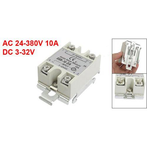 DC-AC 10A 3-32VDC 24-380VAC SSR-10DA Gray Sold State Relay