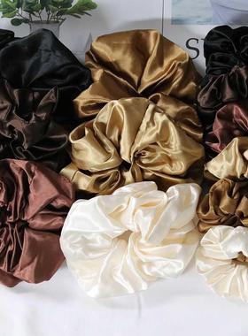 1 Pcs Satin Silk Solid Color Hair Ties Scrunchie Elastic Hai