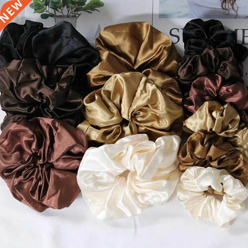 1 Pcs Satin Silk Solid Color Hair Ties Scrunchie Elastic Hai
