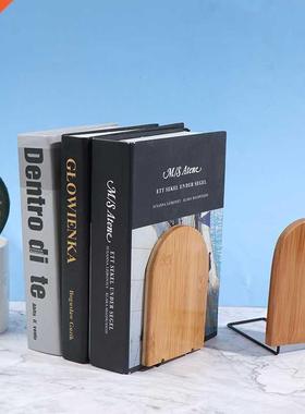Wooden Desktop Organizer Office Hoe Bookends Stand Holder S