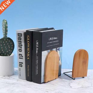 Wooden Desktop Organizer Office Hoe Bookends Stand Holder S