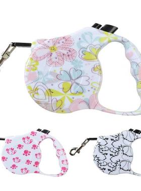 Printed Retractable Leash For Dogs Extending Puppy Walking L