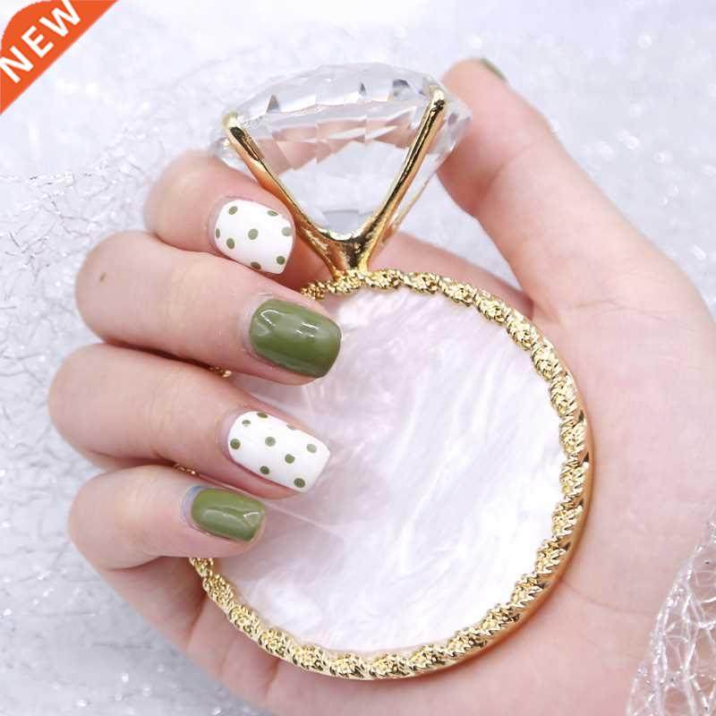 1PC Diamond False Nail Art Plate Tips Display and Golden R