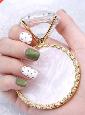 1PC Diamond False Nail Art Plate Tips Display and Golden R