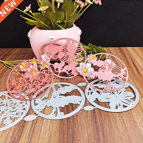3Pcs/set Round Flowers Greeting card decoration Metal Cuttin