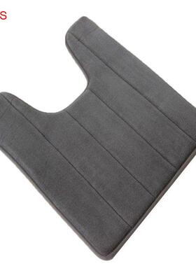2 Pieces U-type Memory Cotton Toilet Mat Carpet Anti-slip El