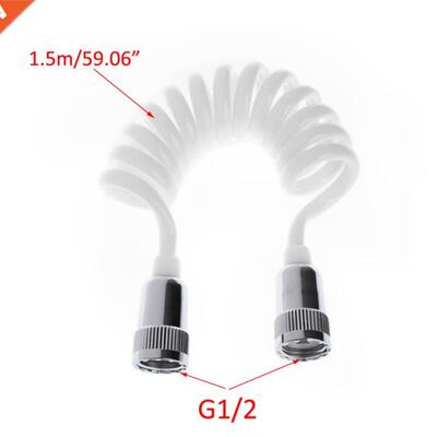 HNGCHOIGE ABS Tube+Plastic Nut Strong Flexible White Shower