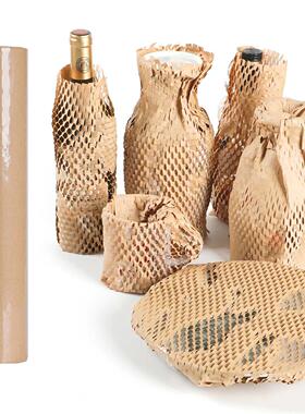 Kraft Paper Honeycomb Cushioning Raw Roll  Decorative Gif
