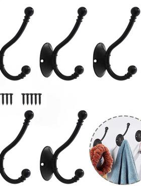 5PCS Clothes Hanger Wall Hooks Cabinet Doors Coat Hat Hooks