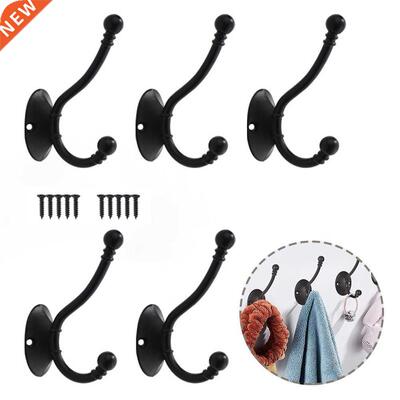 5PCS Clothes Hanger Wall Hooks Cabinet Doors Coat Hat Hooks