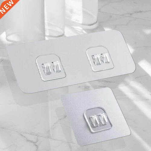 Seamless Adhesive Hooks Wall Mount Rack Strong Non-Marking P