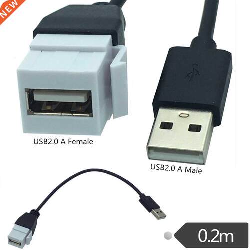 USB2.0 Female Head with Buckle Panel Female Port Cable USB W